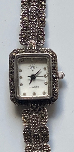 Art deco damenuhr 925er - -,