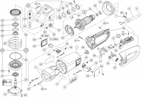 Pole stator field - stator, hilti
