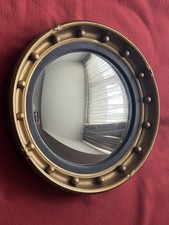 Spiegel antik rund 41,5 cm Konkav Bull’s Eye Convex Vintage