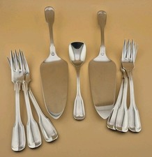 Alt FADEN Augsburger Faden BSF 18/8 Kaffee Set Kuchengabel 9 Teilig