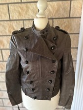 100%ORIG H&M ECHTLEDER ZWEIREIHIG BIKER COLLECTION 2013 LEDER JACKE GR.34