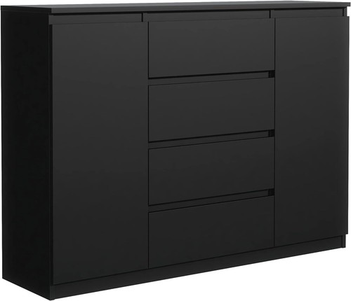 Kommode schwarz matt mit - kommode, 4
