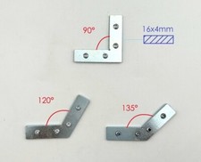 1x 4x 8x PV Solar Aluprofil Steckverbinder 90° 120° 135° Stahl verzinkt 16x4mm