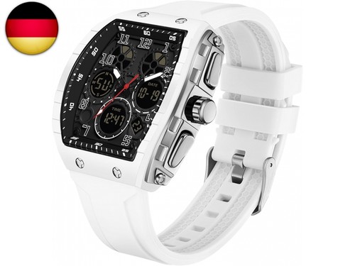 Rechteckige herrenuhr weiß - herrenuhr,
