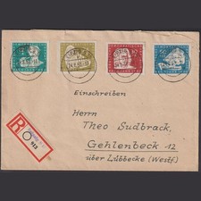 DDR Nr. 256-259 gestempelt LEIPZIG - R-Brief - Johann Sebastian Bach [63240