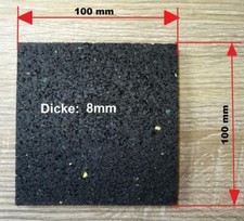 100 x Antirutschmatte Pads 100x100x8mm Spanngurte Ladungssicherung Zurrgurte lkw