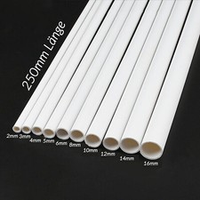 Ø 2mm - 8mm Hohl Weiß ABS Kunststoffrohr Rundstab Modell Bastel DIY Länge 250mm