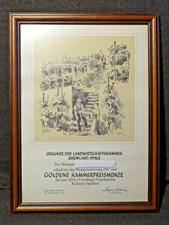 RAHMEN URKUNDE DRUCK KARL GRAF