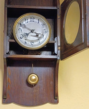 Wanduhr Pendel+Schlüssel Holz