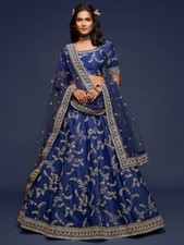 Lehenga Choli Blau Hochzeit