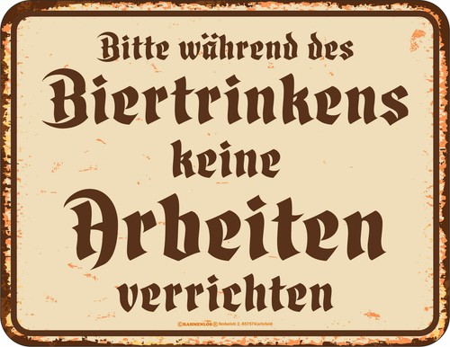 Bier nicht arbeiten - bier,