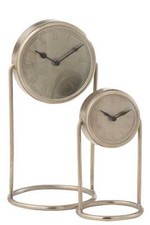 Tischuhr Standuhr Retro Silber