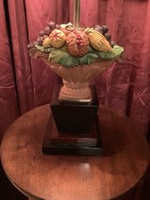 Vintage, Kleine 45cm Tischlampe, Obstkorb, Frederick Cooper MCM? Mid Century