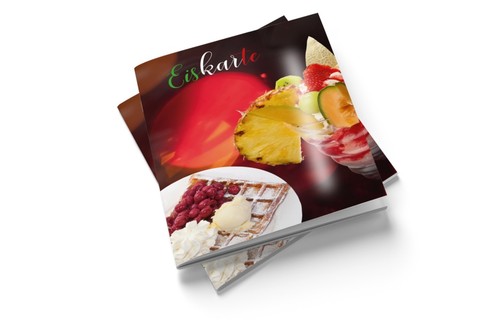 Stück eiskarte mit - eiskarte, 62
