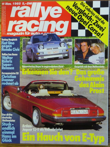 Rallye racing 85 - racing, 11/85