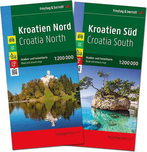 Kroatien straßenkarten set - kroatien,, straßenkarten-set
