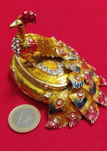 Pfau deko gold - gold, messing