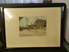 Bild  Zeichnung Radierung Wien Parlament Schindler  Kunst Vintage Alt Sammler