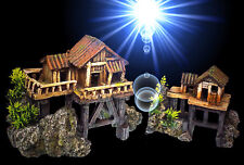 TOP Aquarium Deko 🍀 PFAHL HAUS 🍀 Höhle Felsen Terrarium Dekoration Zubehör