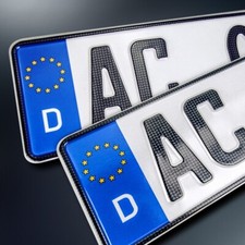 2 CARBON Kfz Kennzeichen |