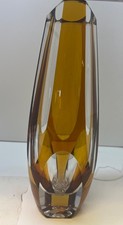 Murano Glas Vase Design Gelb