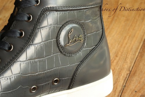 Louboutin grey crocodile - grey, hi