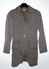 IQ+ Berlin Mantel Long-Blazer Jacke khaki Vintage Used Look Gr. 36 / S neu
