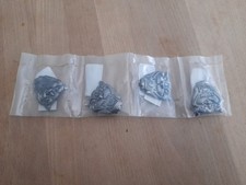 4 x NEU ORIGINAL JAGUAR S-TYPE-R STR GRILL BADGE DUNKELGRAU CHROM GROWLER