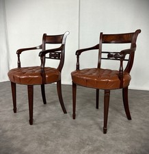 Chesterfield Ledersessel Vintage Paar Stühle Wales Design Sessel