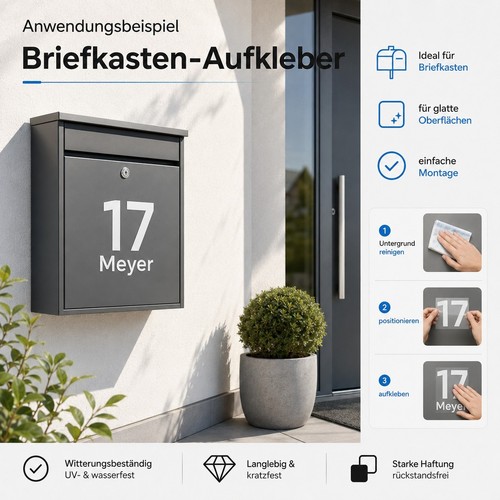 Briefkasten aufkleber name - briefkasten,