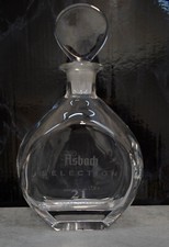 Asbach Selection Leerflasche aus graviertem Kristallglas - toll als Karaffe!