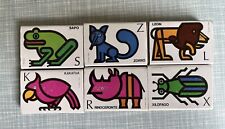 Vintage Streichholzschachteln fosforos del pirineo animal abecedario ABC Tiere