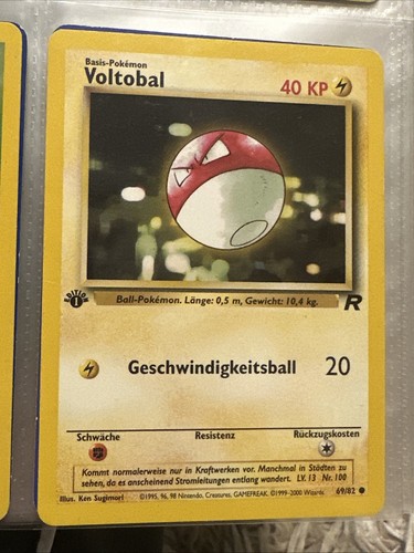 Pokémon karte voltobal - karte, first
