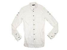 DOLCE GABBANA Hemd Herren 50 Viskose/Leinen/ Seide Sommer Langarm Seersucker