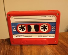 Spardose Musikkassette Rot aus