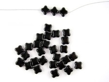 Glasperlen Blumen flach 9 mm