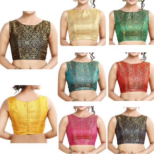 Brokat sari bluse - bluse, ungepolstert