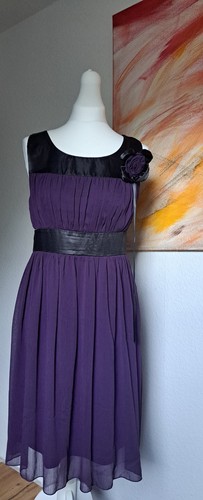 Schwarz lila kleid - kleid,, polyester
