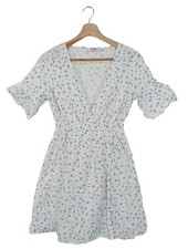 NA-KD Wickelkleid Damen Kleid Gr. DE 36 weiß Casual-Look