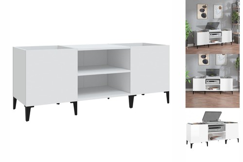 Plattenschrank weiß 121x38x48 - plattenschrank,
