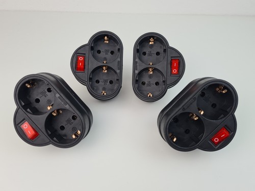 Schuko doppelstecker mit - 4,