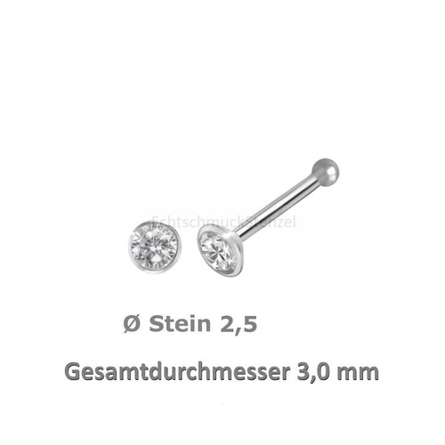 925 silber nasenpiercing mm - 3,