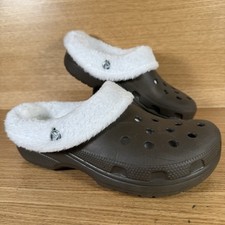 Crocs Damen-Slipper Größe 8 UK (10 US) klassisch schokobraun gefüttert