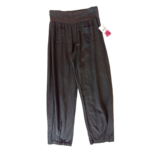 Damen leinen hose anthrazit - damen,