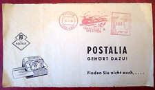 AFS Freistempel 1958 POSTALIA Werbung Merkurkopf Merkur Eisenbahn Lokomotive