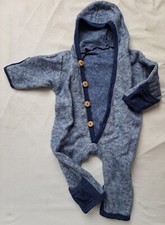 Cosilana Baby Fleece Overall mit Umschlag, 60% Schurwolle, 40% Baumwolle 50/56