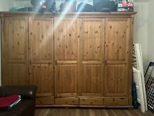 Kleiderschrank massiv 5 türig Kiefer gelaugt geölt 285x 62x 205