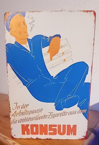 Blechschild alte konsum - blechschild,