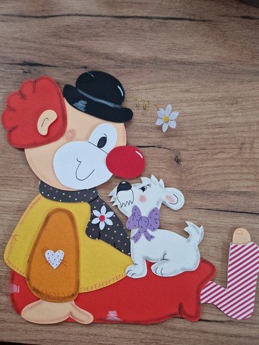 Tonkarton fensterbild clown - tonkarton,