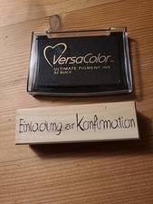 Rayher Stempel Stempelkissen Motivstempel Schriftzug Einladung zur Konfirmation